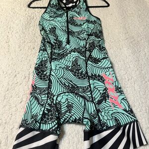 Zoot Women's Aqua and Black Wave Tri Suit size M. Great condition wore 1x.